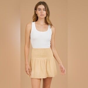 Lost + Wander Nude Mini Skirt Size L, NWT